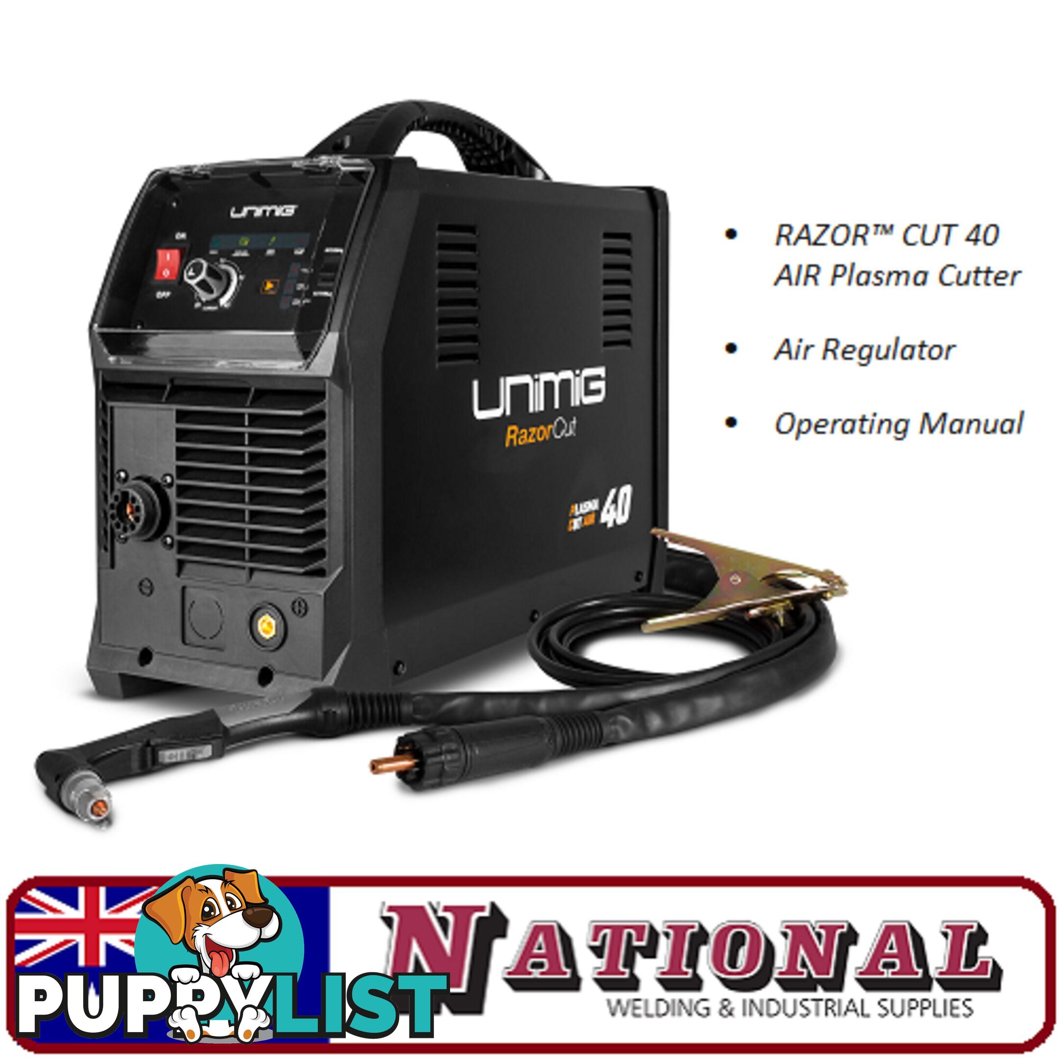 Plasma Cut 40 Air Razorâ¢ With Built-In-Air Compressor Unimig U14001K