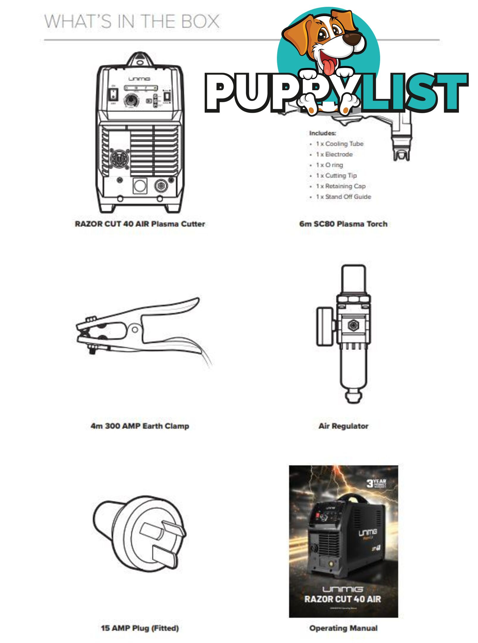 Plasma Cut 40 Air Razorâ¢ With Built-In-Air Compressor Unimig U14001K