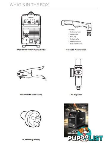 Plasma Cut 40 Air Razorâ¢ With Built-In-Air Compressor Unimig U14001K