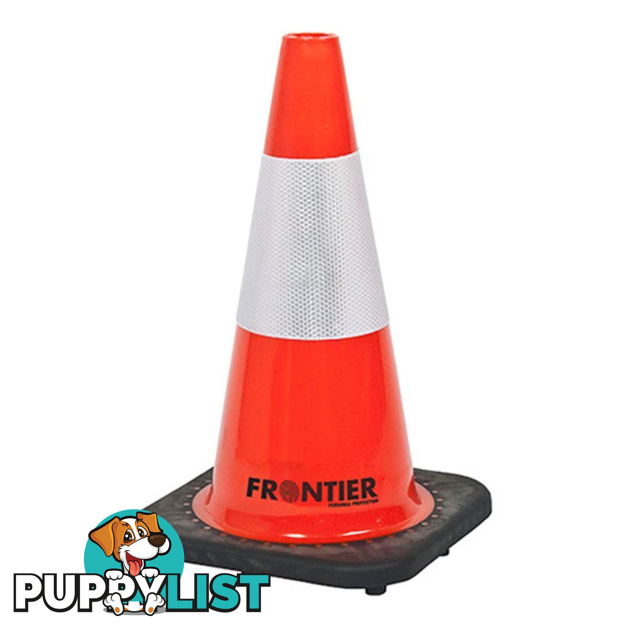 Frontier Reflective Traffic Cone 450mm Fluro Orange FRCONERFLFO0450