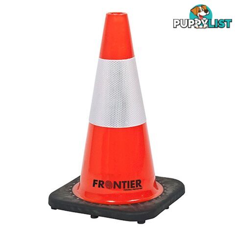 Frontier Reflective Traffic Cone 450mm Fluro Orange FRCONERFLFO0450