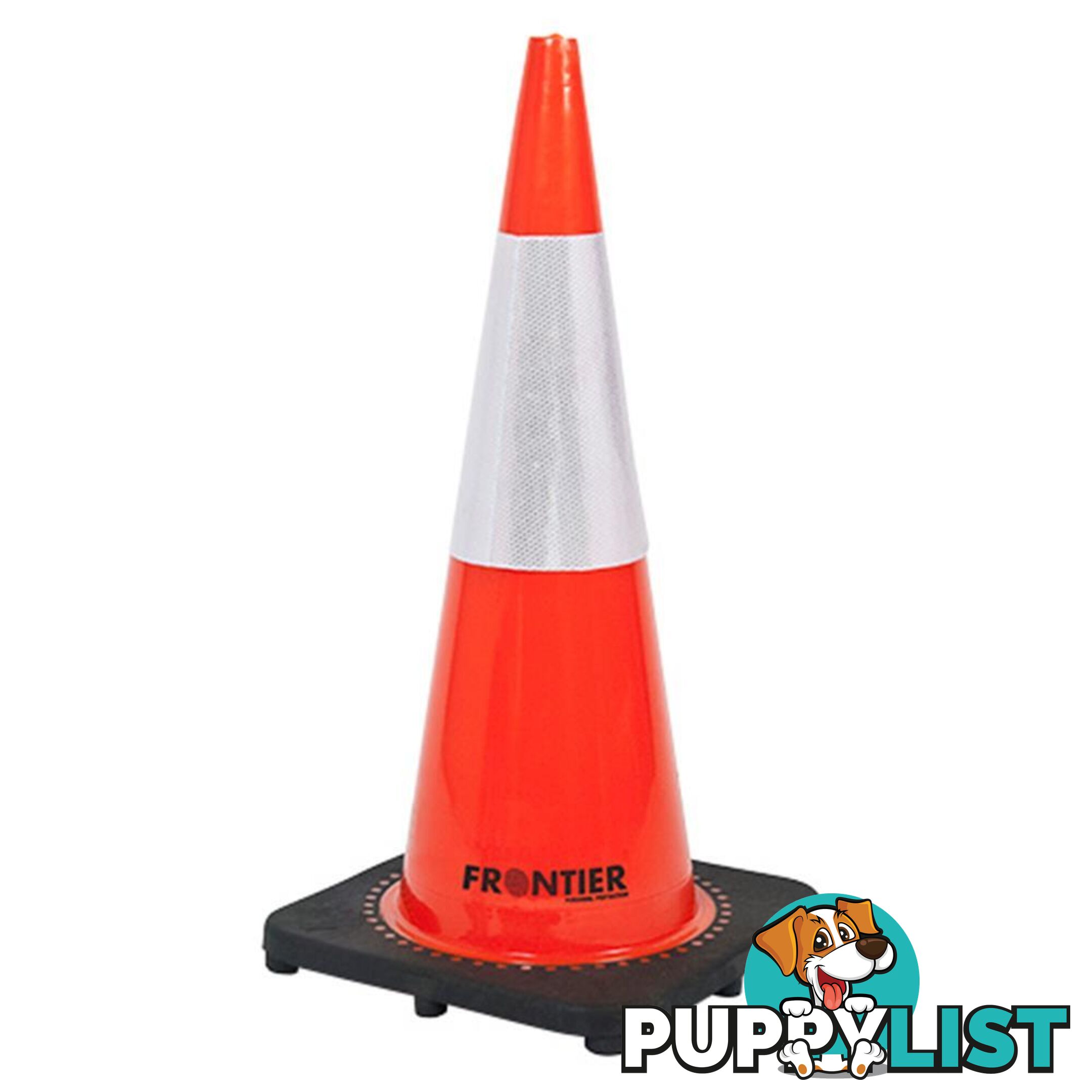 Frontier Reflective Traffic Cone 450mm Fluro Orange FRCONERFLFO0450