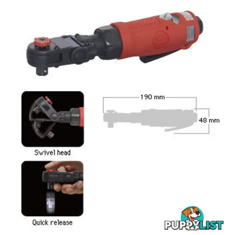 Shinano_3/8 Ratchet Wrench SI-1241A