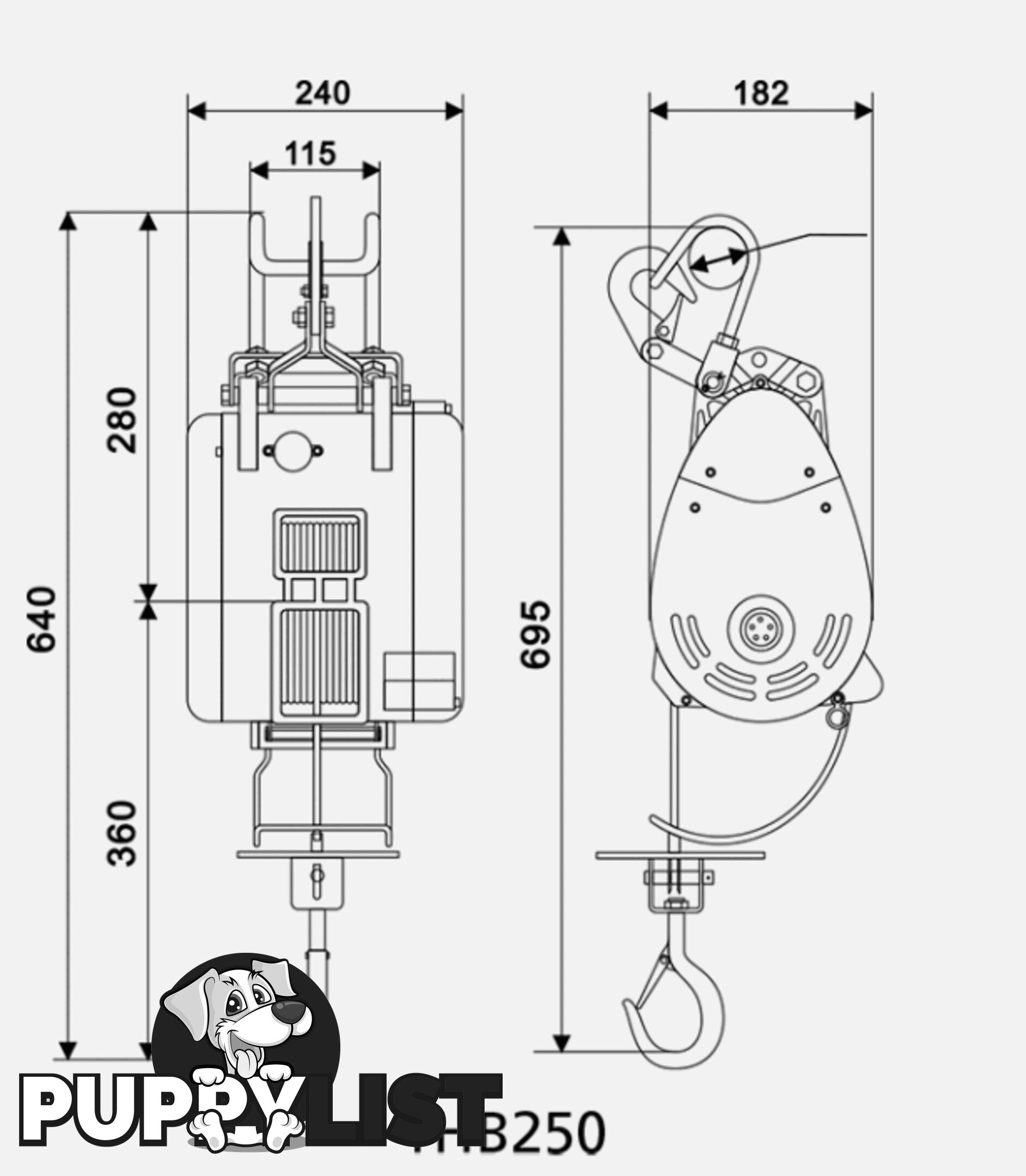 Compact Wire Rope Builders Hoists