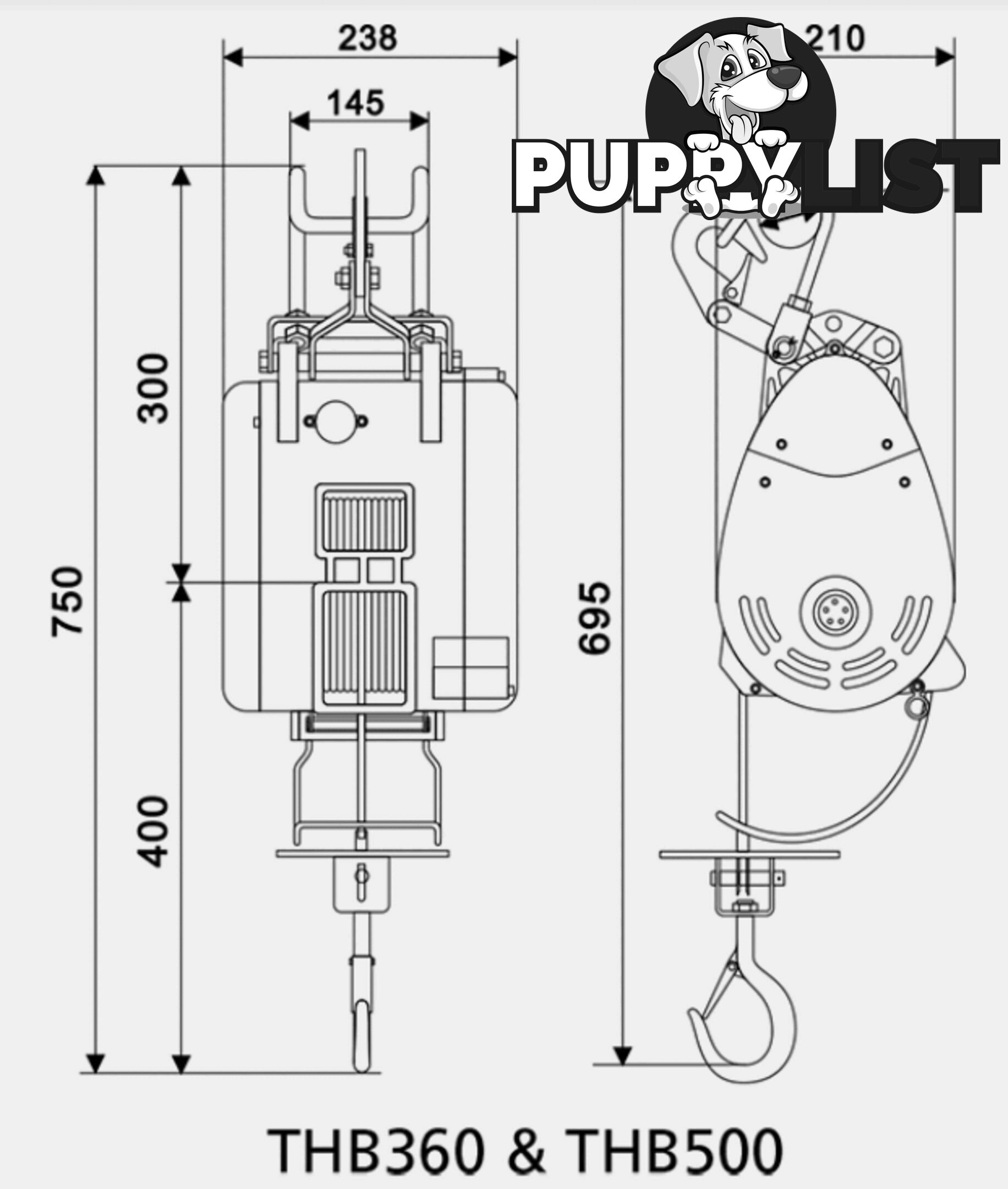 Compact Wire Rope Builders Hoists