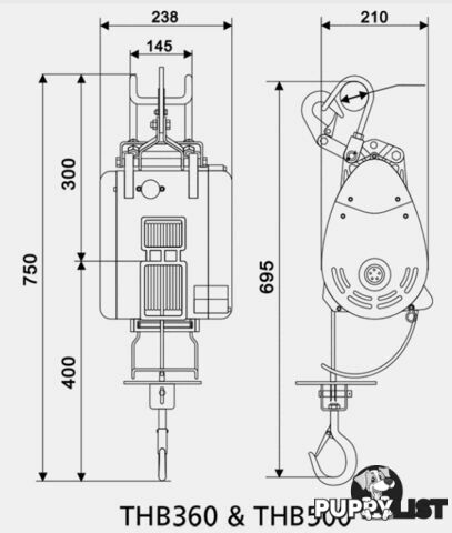 Compact Wire Rope Builders Hoists