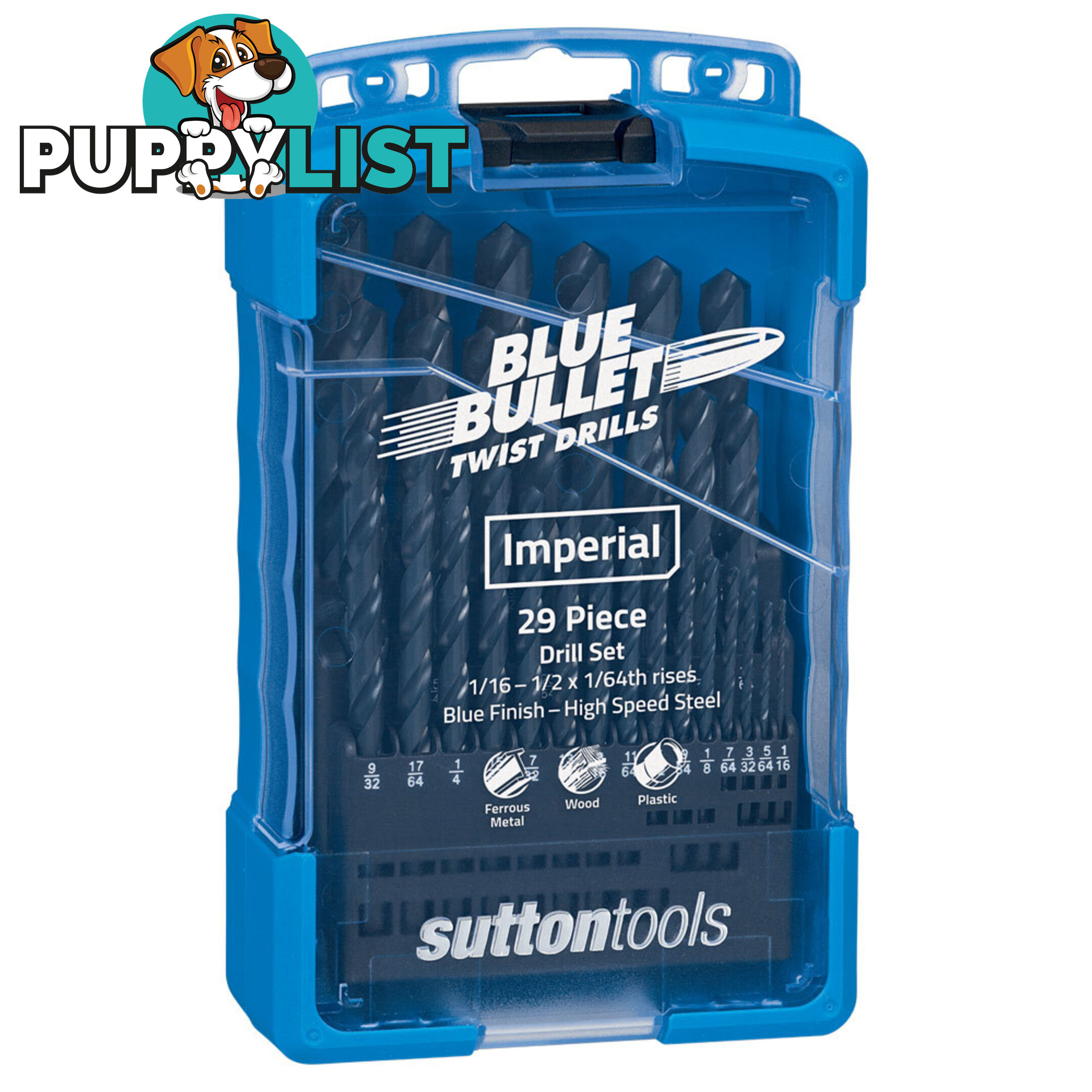 Jobber Twist Drill Set 29 Pieces Blue Bullet Sutton Tool D102S3