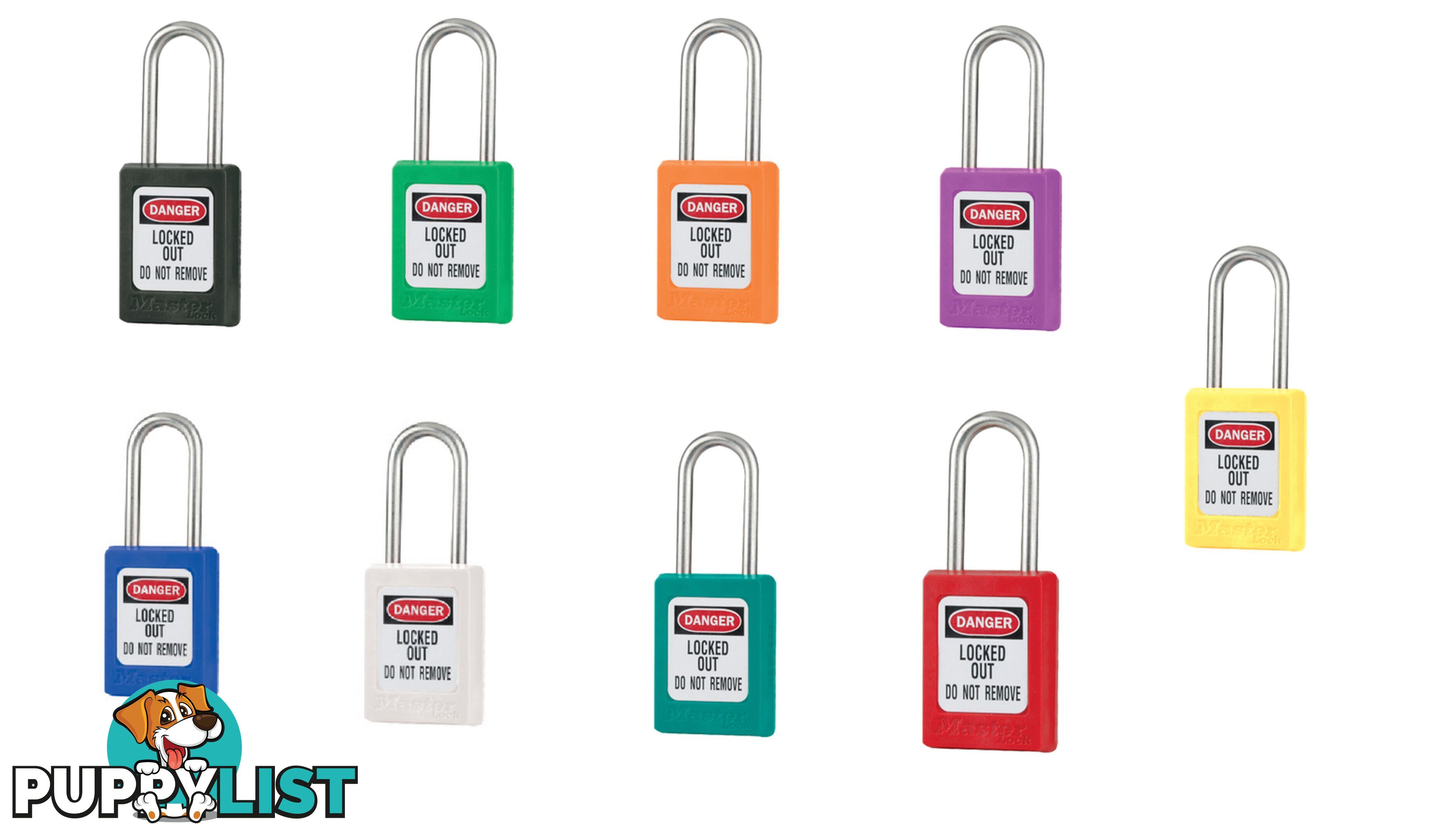 Global Zenex Thermoplastic Safety Padlocks 35mm X 38mm Masterlock S31_