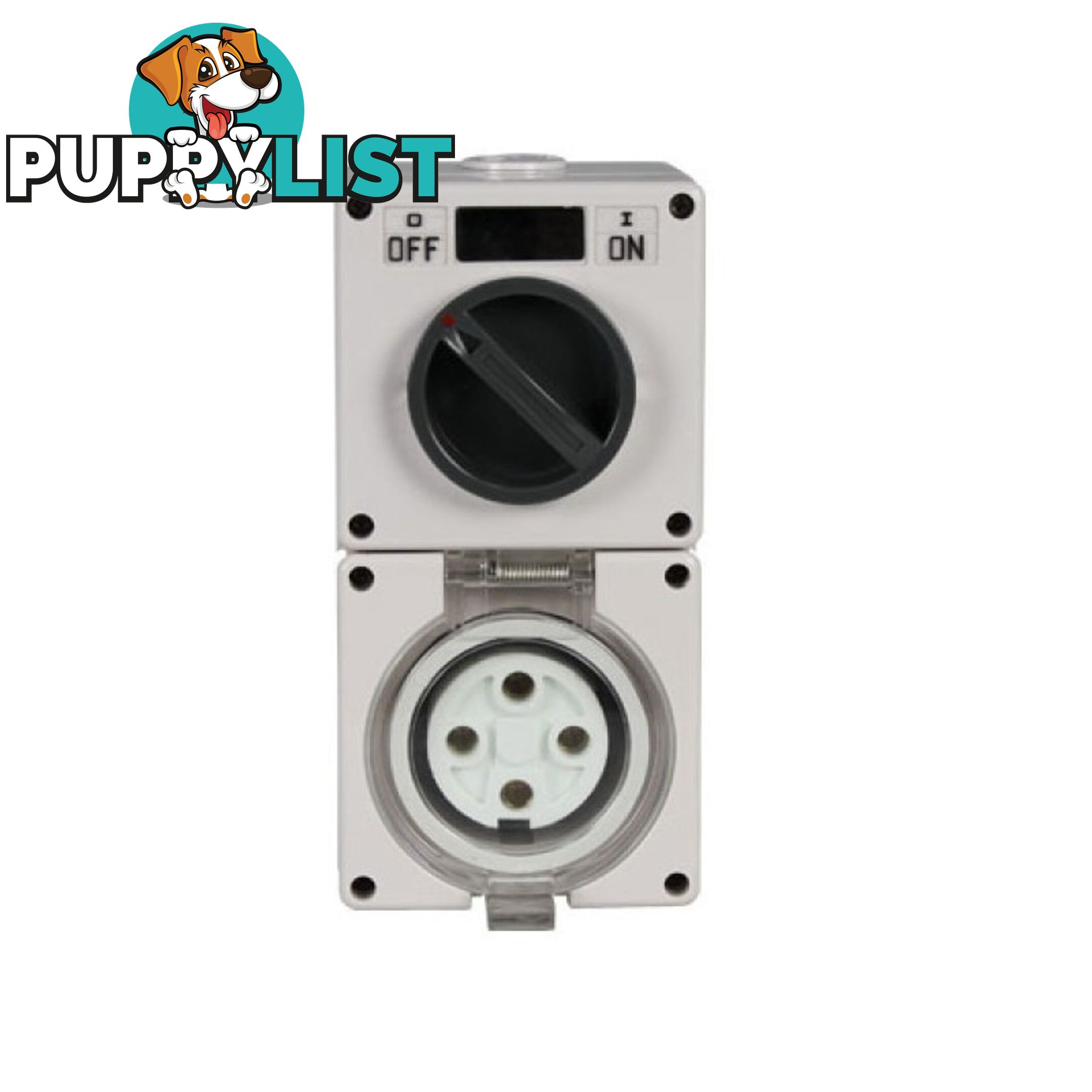 Power Outlet 32A 4 Round Pin 500V Wall mount TCO432