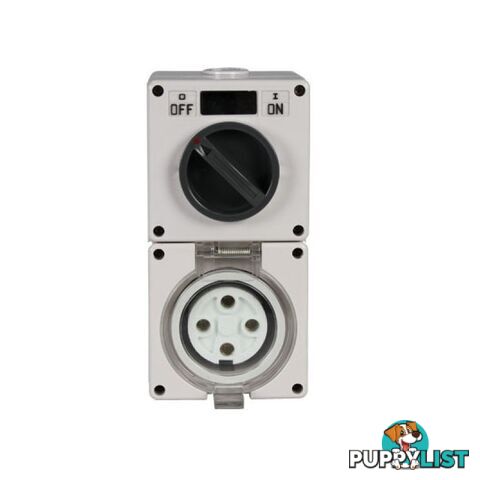 Power Outlet 32A 4 Round Pin 500V Wall mount TCO432