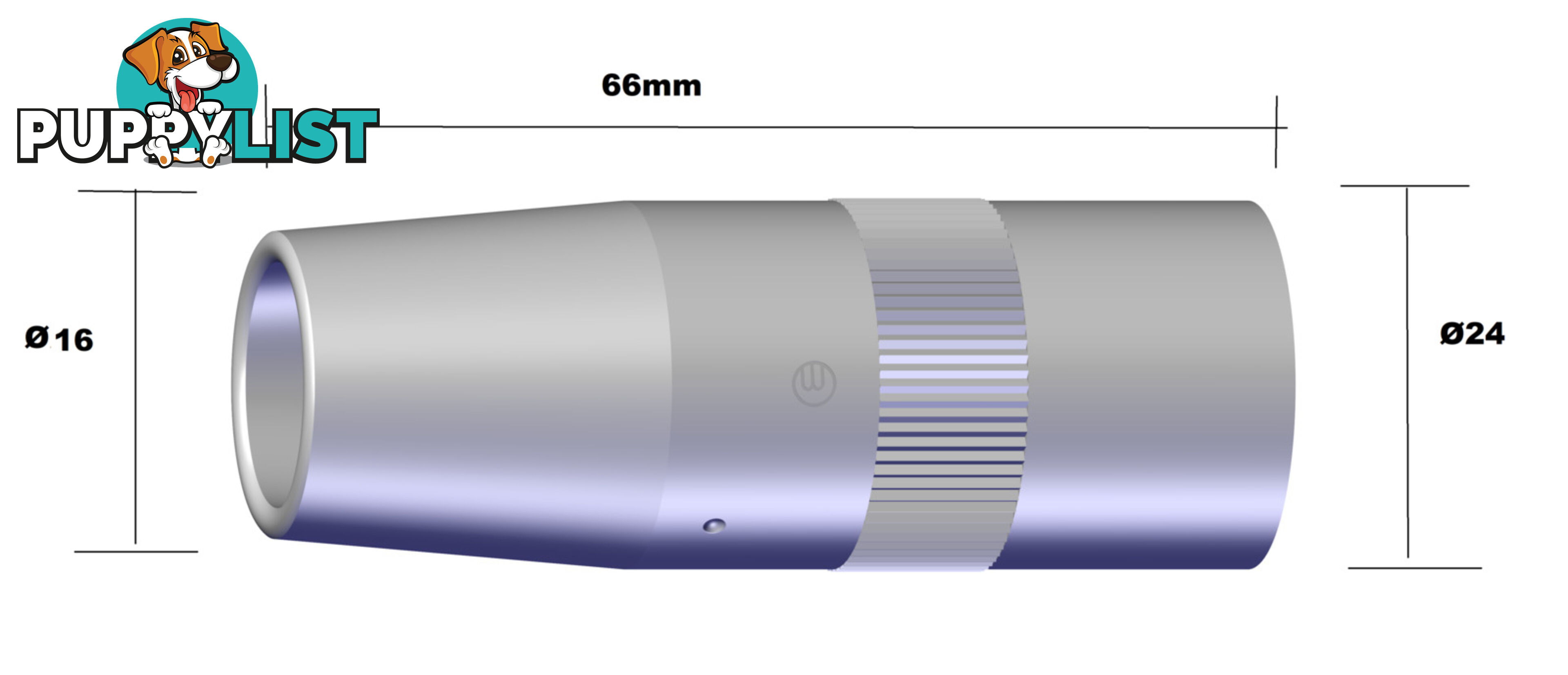 Gas Nozzle Conical 16mm Standard For WT540 Binzel 145.0735 Pkt:2