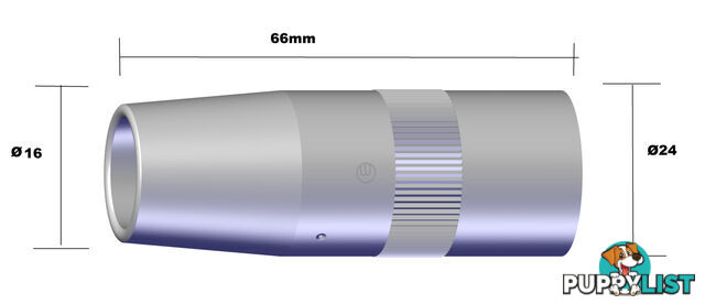 Gas Nozzle Conical 16mm Standard For WT540 Binzel 145.0735 Pkt:2