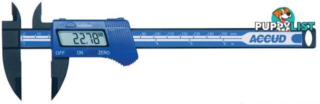 150mm Plastic Digital Caliper Accud AC-117-006-11