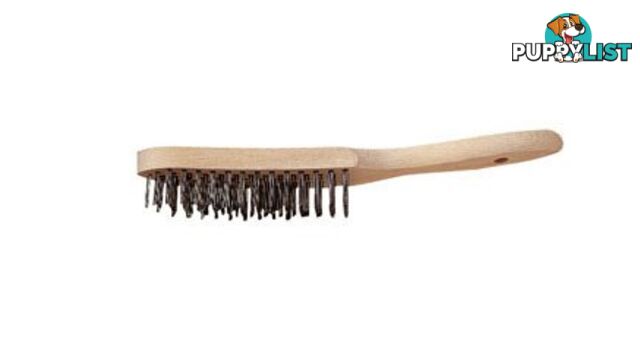 Timber Handle Steel Wire Brush 4 Row Steel