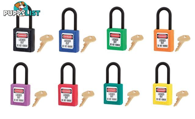 Dielectric Zenexâ¢ Safety Padlock 38mmX38mm Nylon Shackle Masterlock