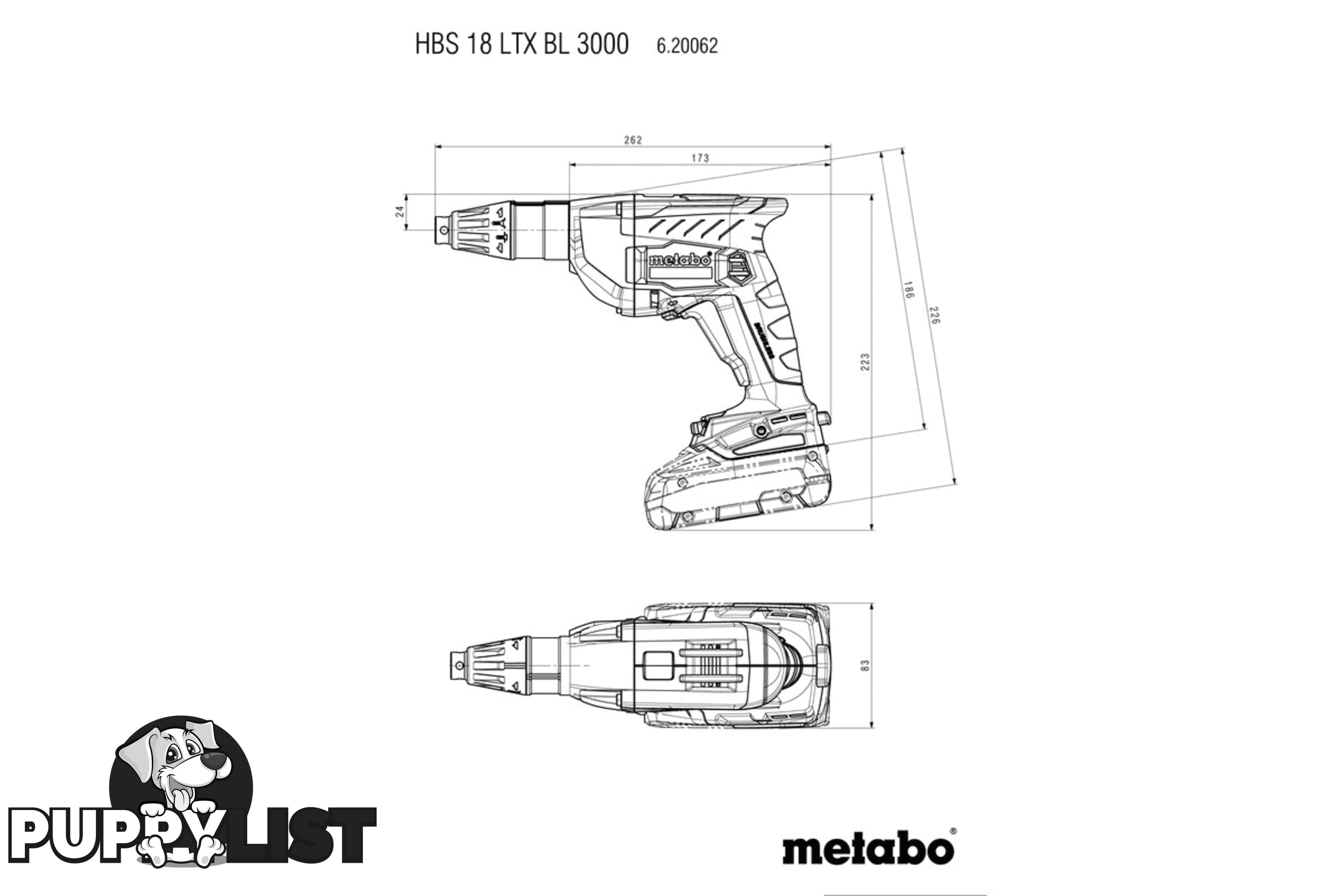 Screwdriver Cordless For Woodworking HBS 18 LTX BL 3000 Metabo 620062840