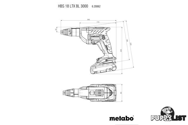 Screwdriver Cordless For Woodworking HBS 18 LTX BL 3000 Metabo 620062840