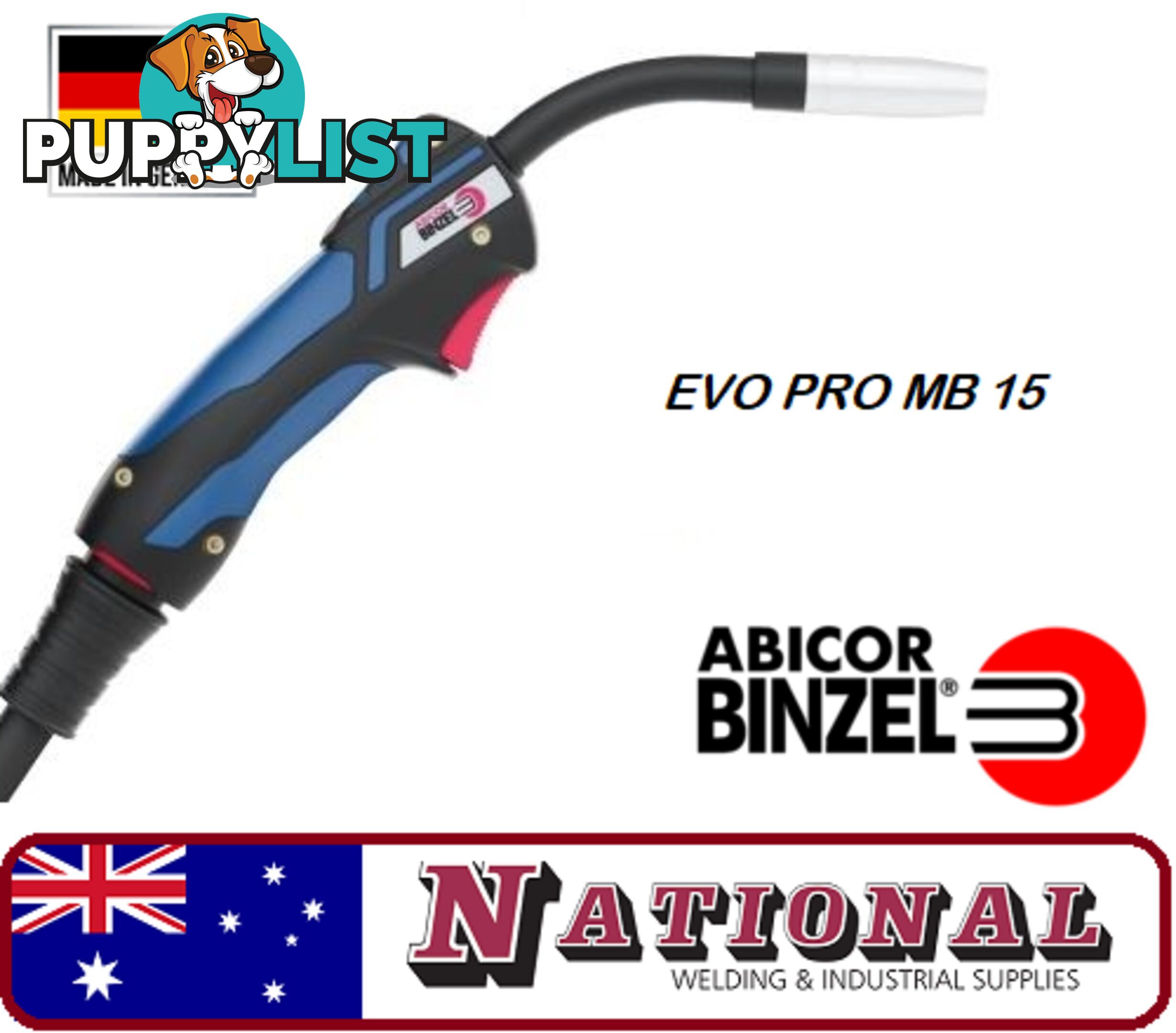 Binzel MB15 EVO Pro MIG Welding Torch 3 Meters 002.0712.1