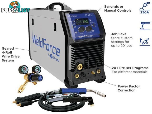 Weldclass WF-255MST 250A Weldforce MIG Stick & TIG Welder WF-06167