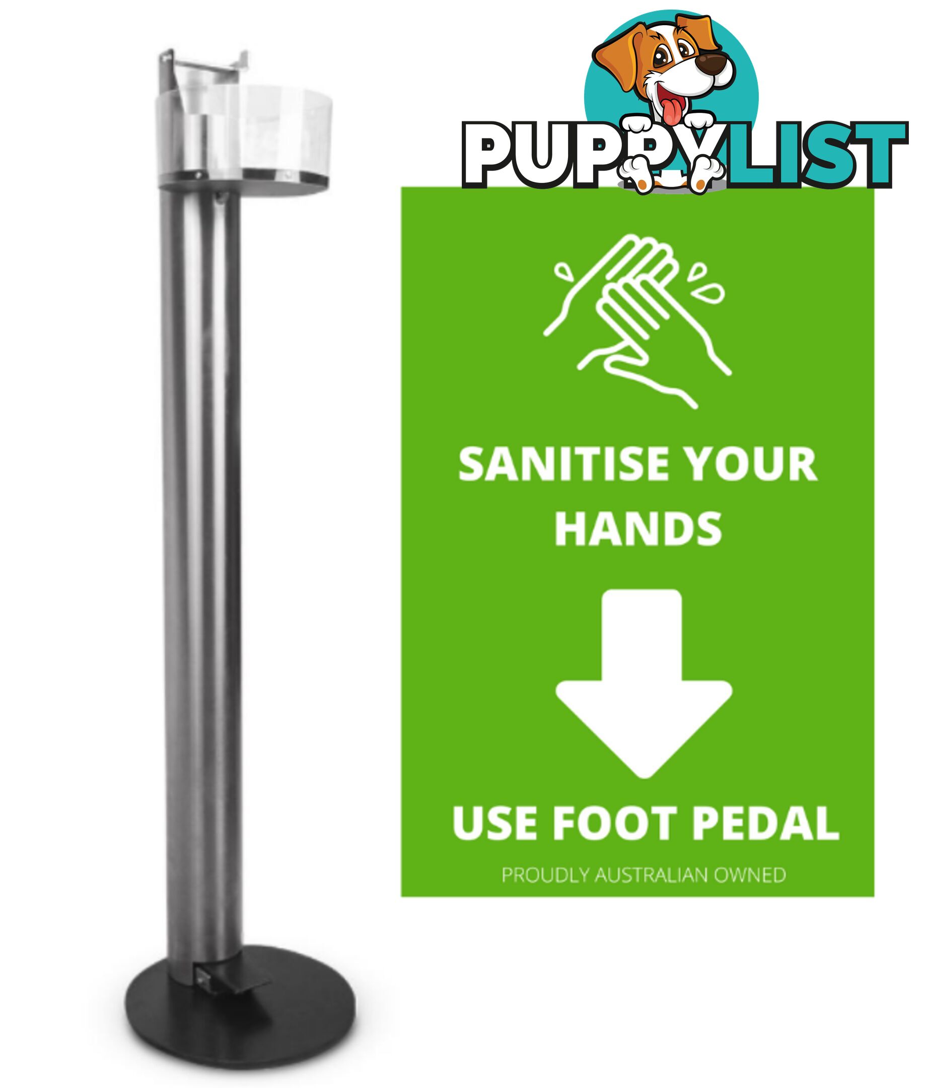 Hand Sanitiser Foot Pedal Stand Stainless Steel