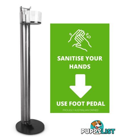 Hand Sanitiser Foot Pedal Stand Stainless Steel