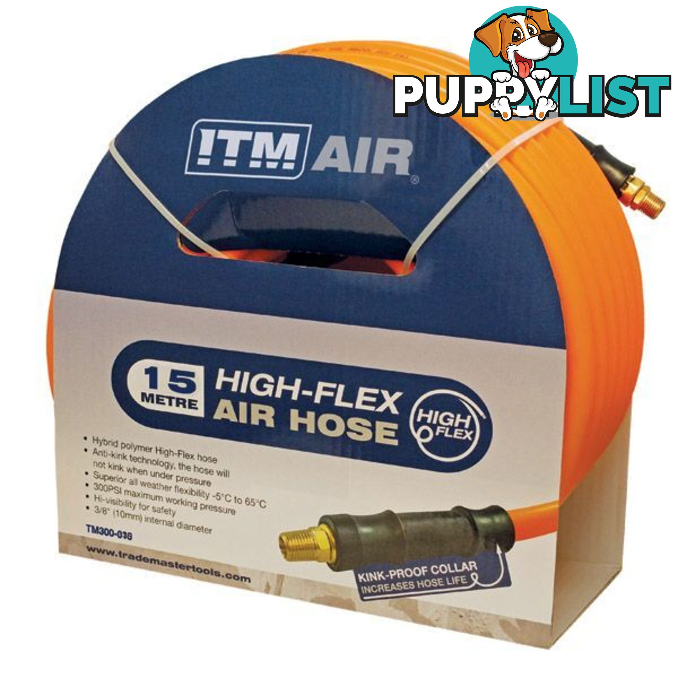 Air Hose High Flex 10mm 3/8" x 30 Metres Hybrid Polymer ITM TM300-330