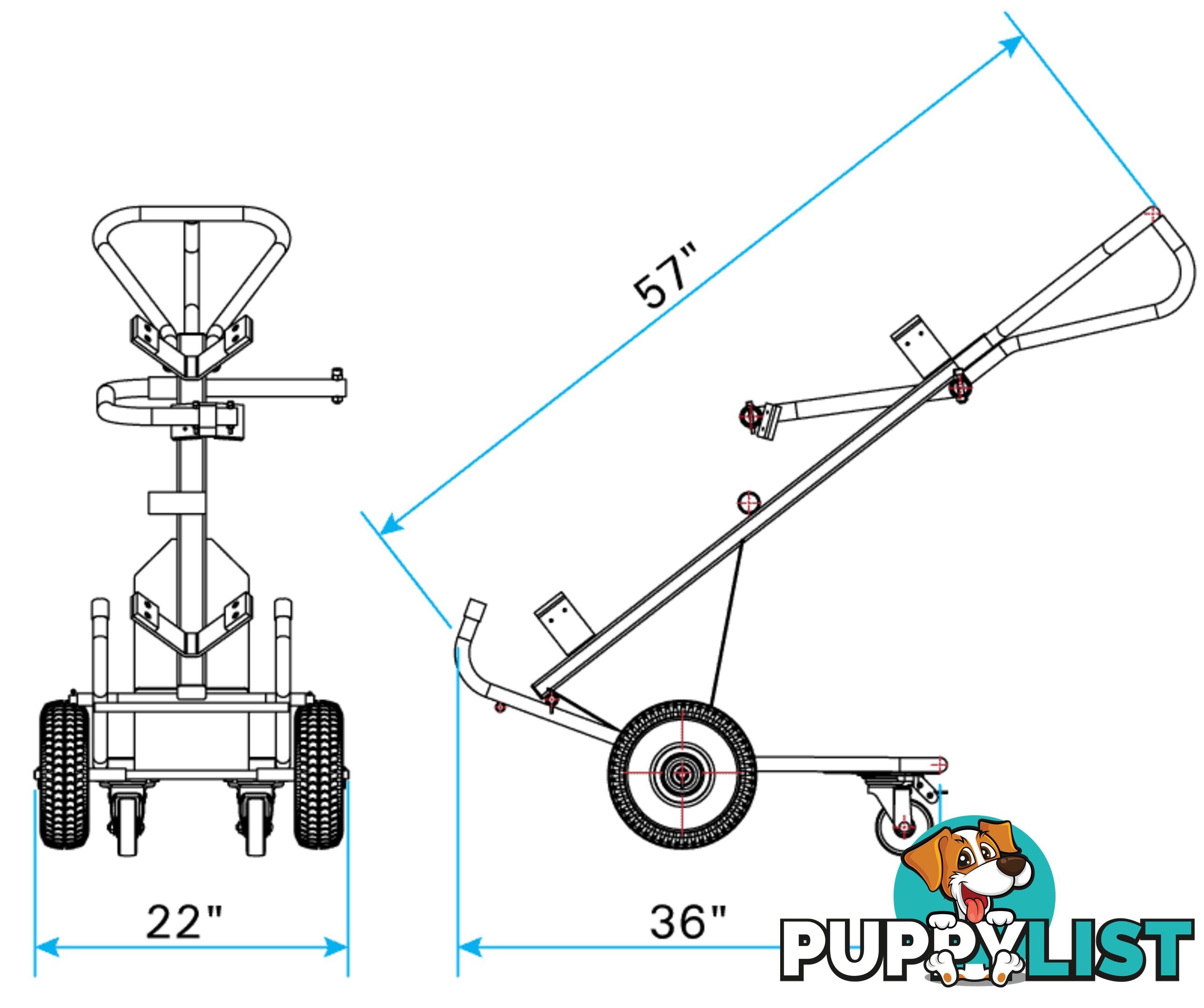 Gas Cylinder Cart For Cylinder Size 215-230mm GCC200