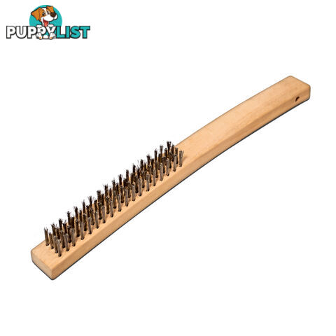 Wire Brush Stainless Steel 4 Row Wood Handle Unimig WBSS4R