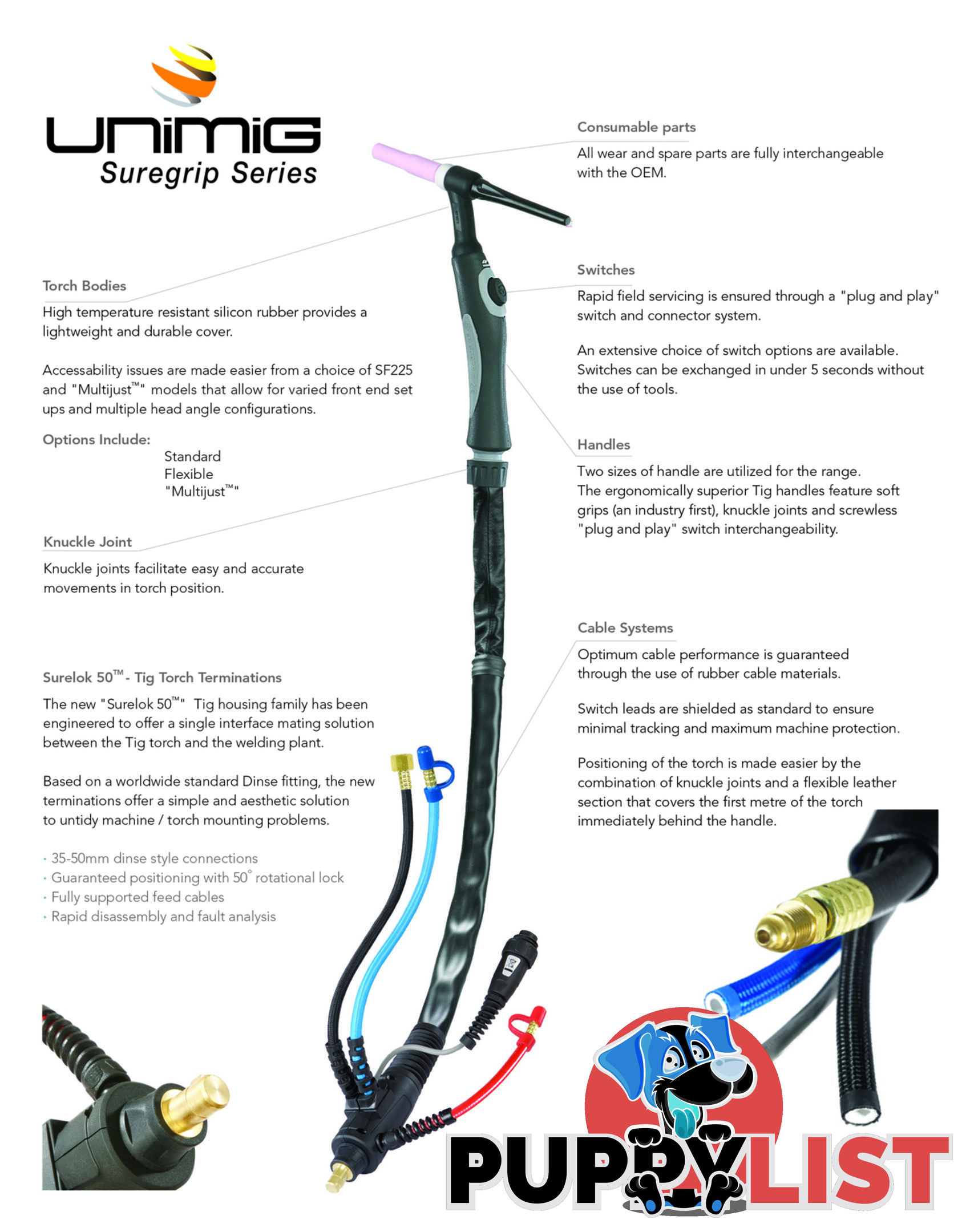 SR26 Suregrip Series Ergo Tig Torch