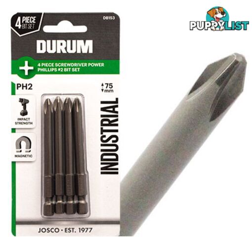 Phillips PH2 4PC 75mm Durum DB153