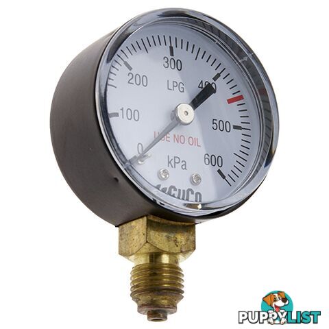 Pressure Gauge 0 - 600 kPa LPG 1/4" BSPP For RB- Regulators