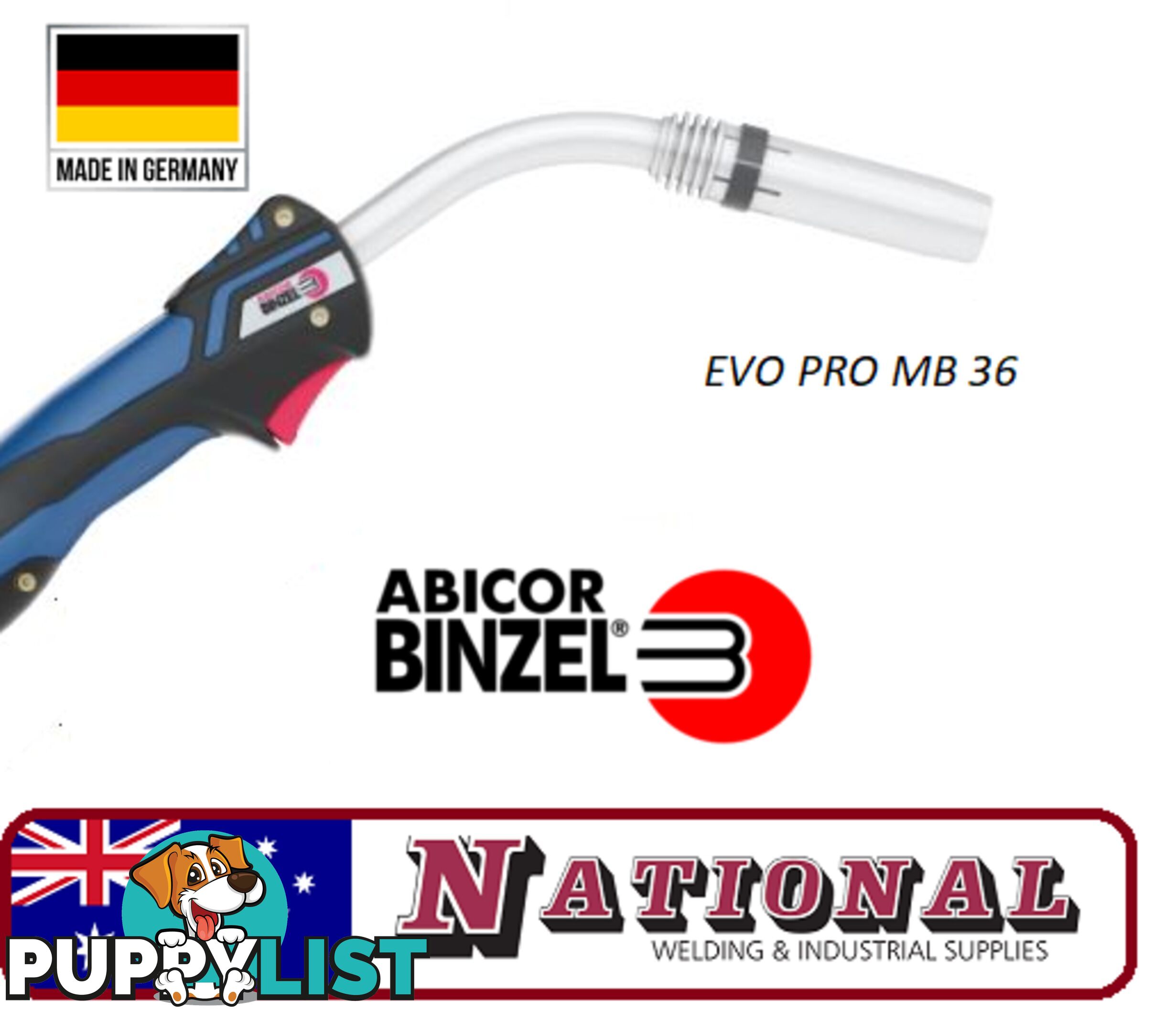 Binzel MB 36 EVO Pro MIG welding Torch 4 Metres 014.0530.1