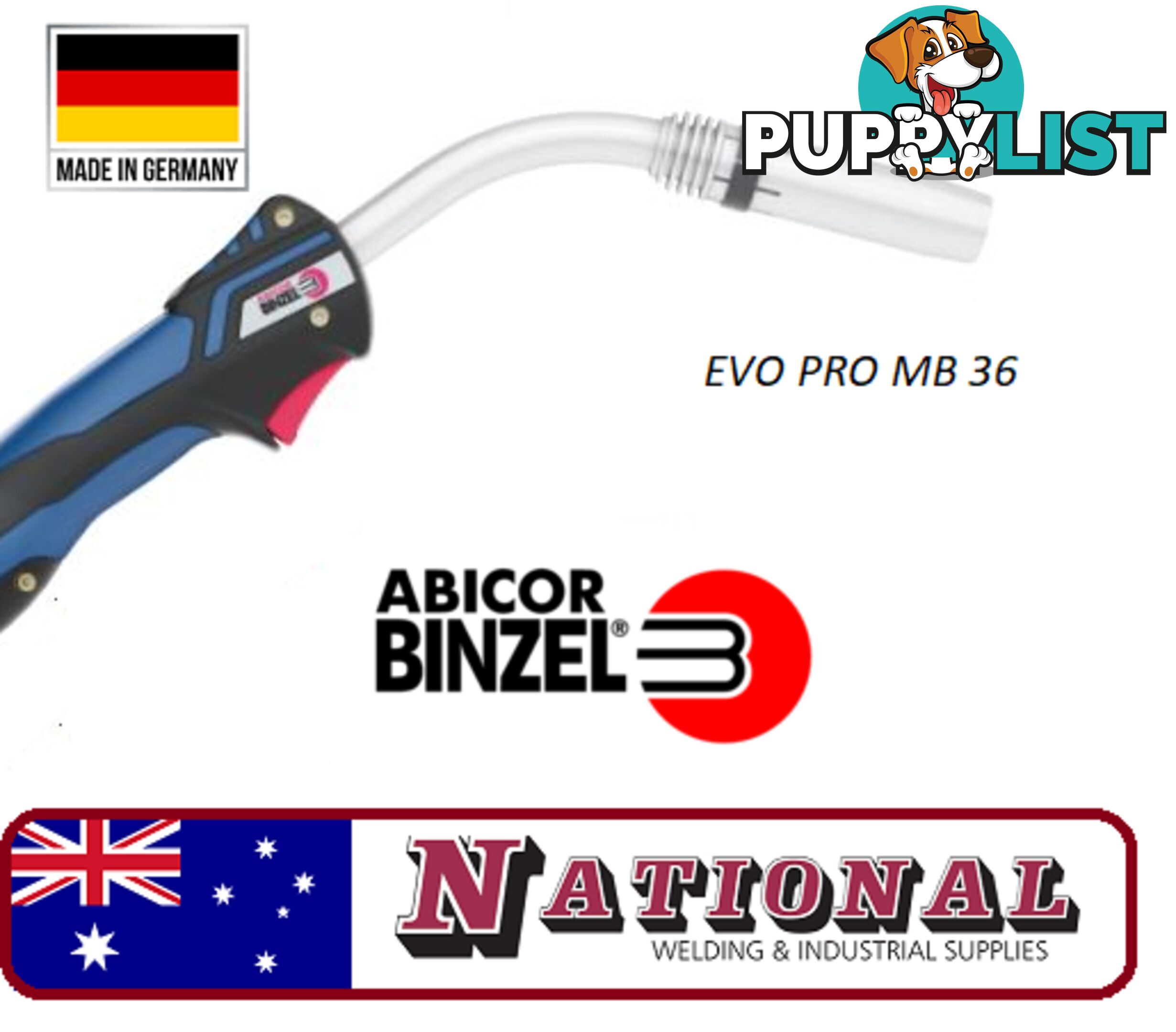 Binzel MB 36 EVO Pro MIG welding Torch 4 Metres 014.0530.1