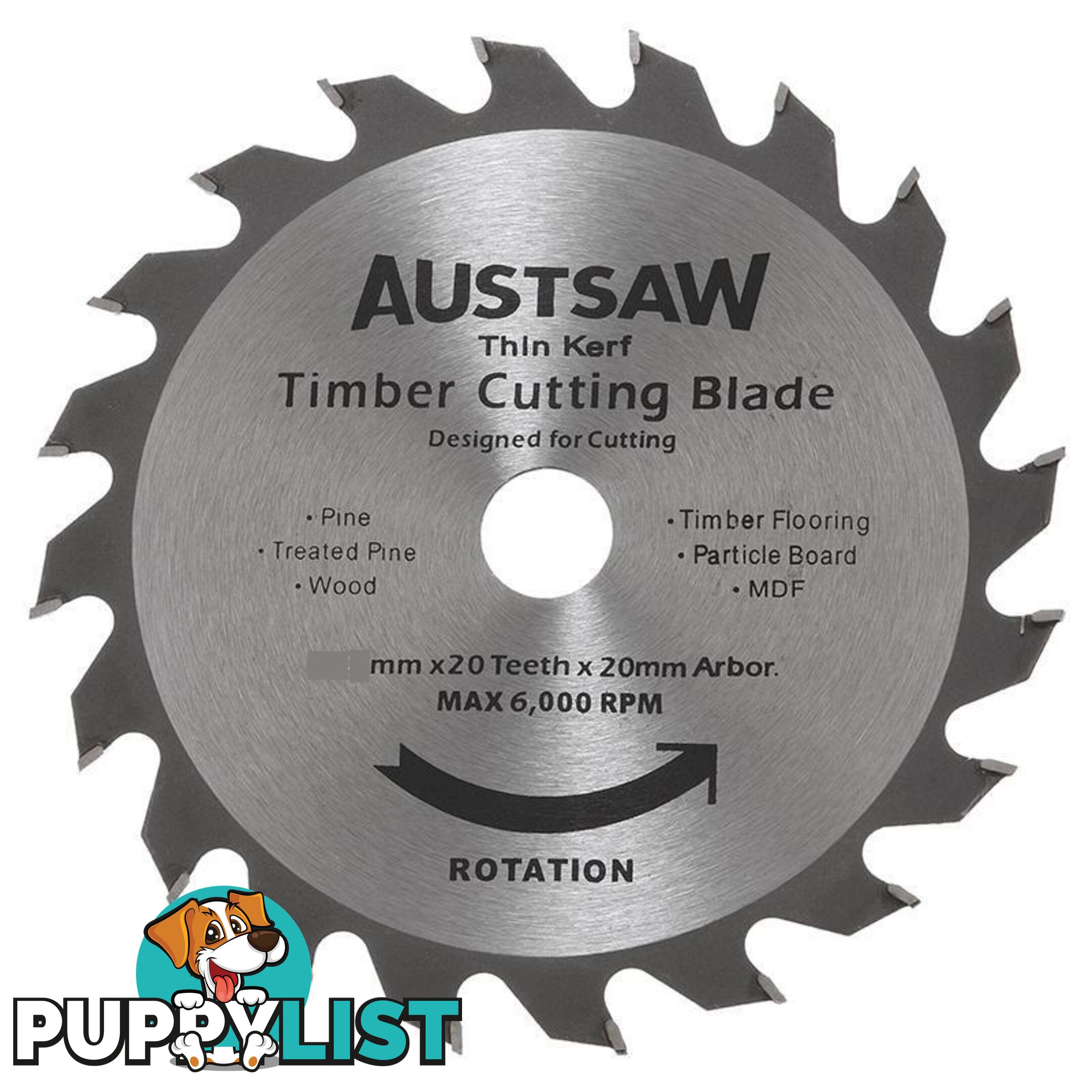 Thin Kerf Timber Blade 210mm 8" 25mm Bore 20 Teeth TKB2102520