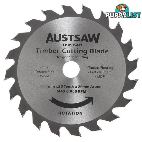 Thin Kerf Timber Blade 210mm 8" 25mm Bore 20 Teeth TKB2102520