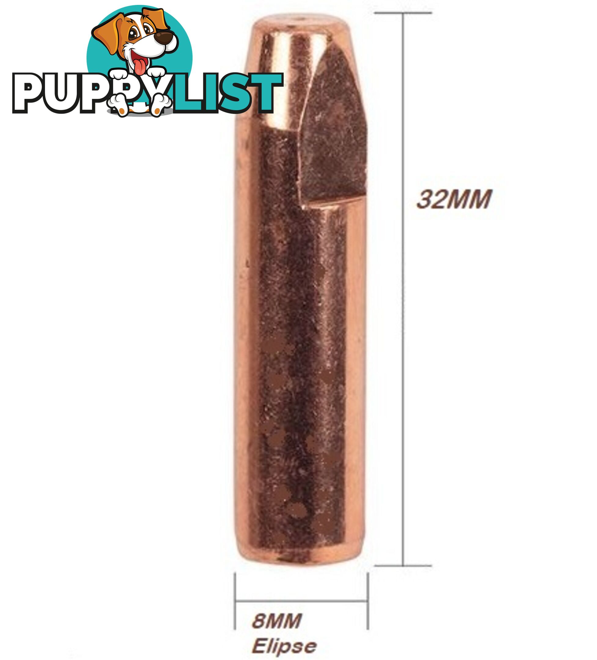 1591 Contact tip Long Elliptical Bernard style 200/300 amp