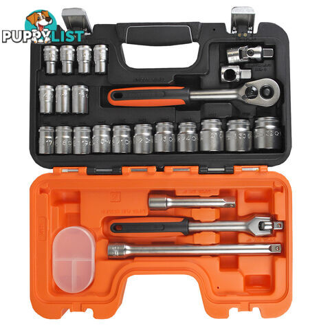 Bahco Socket Set 24pc, 1/2" Drive