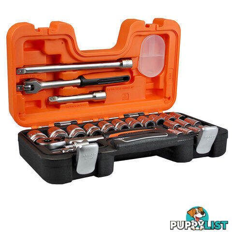 Bahco Socket Set 24pc, 1/2" Drive