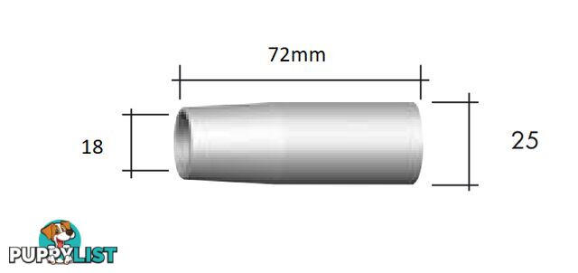 Abimig 355 Gas Nozzle Conical Binzel P145.D021 Pkt :2