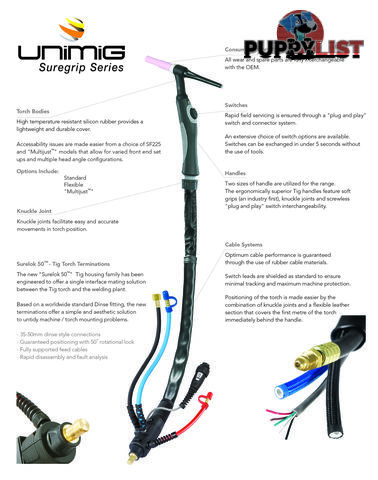 SR26 Suregrip Series Ergo Tig Torch