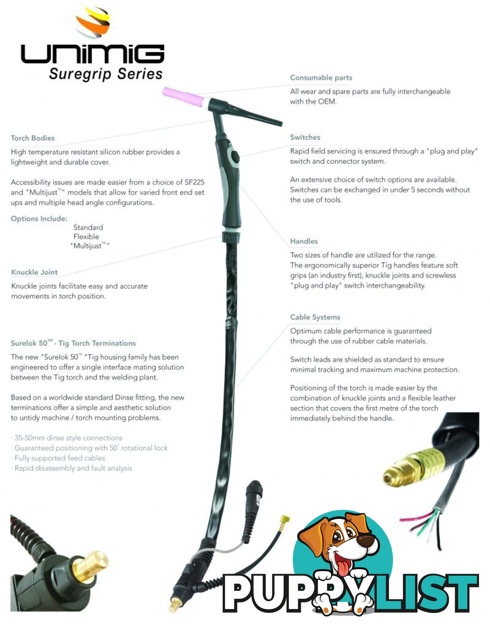 SR26 Suregrip Series Ergo Tig Torch