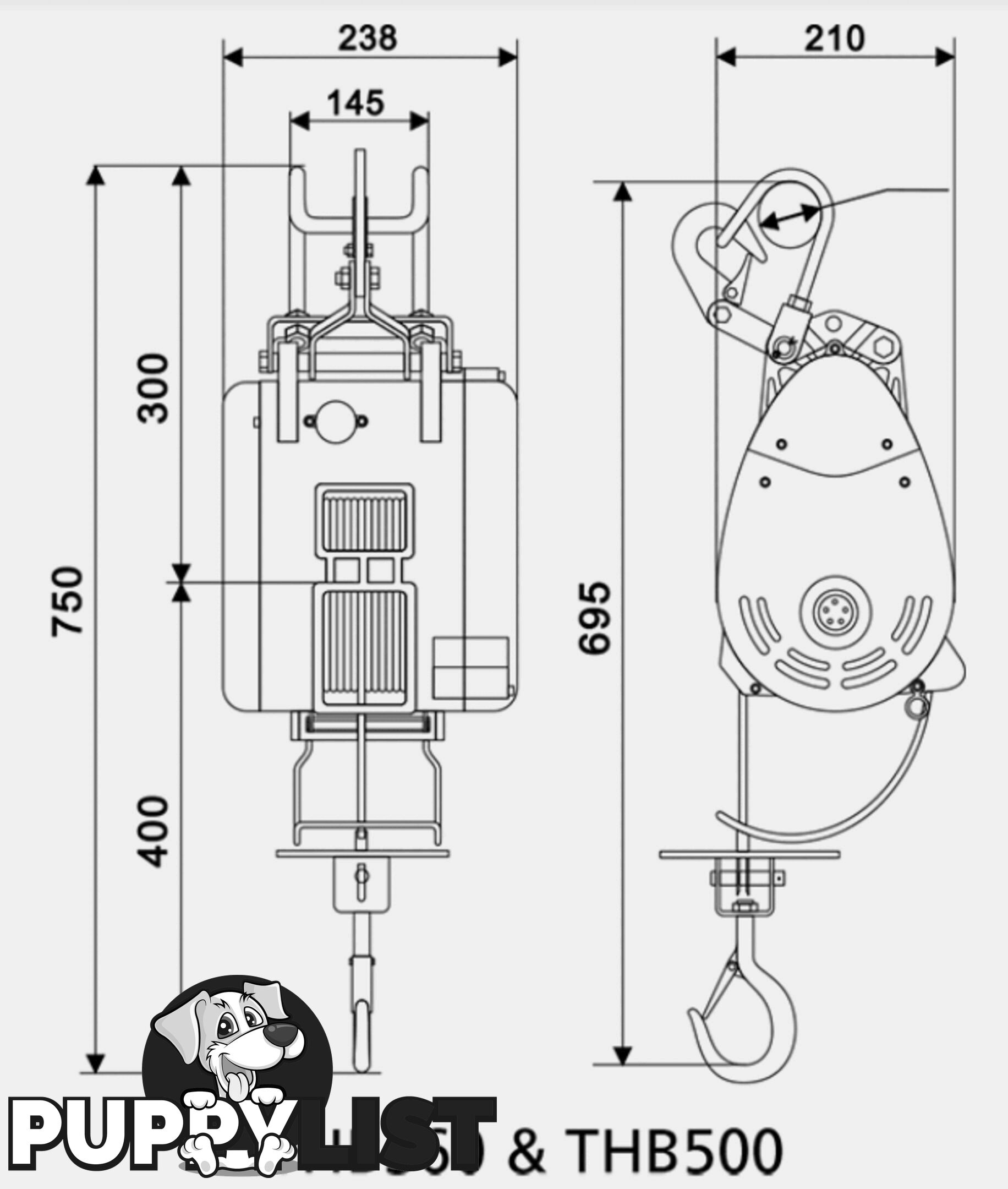 Compact Wire Rope Builders Hoists