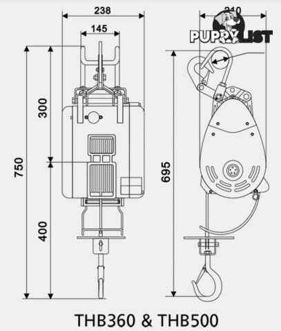 Compact Wire Rope Builders Hoists