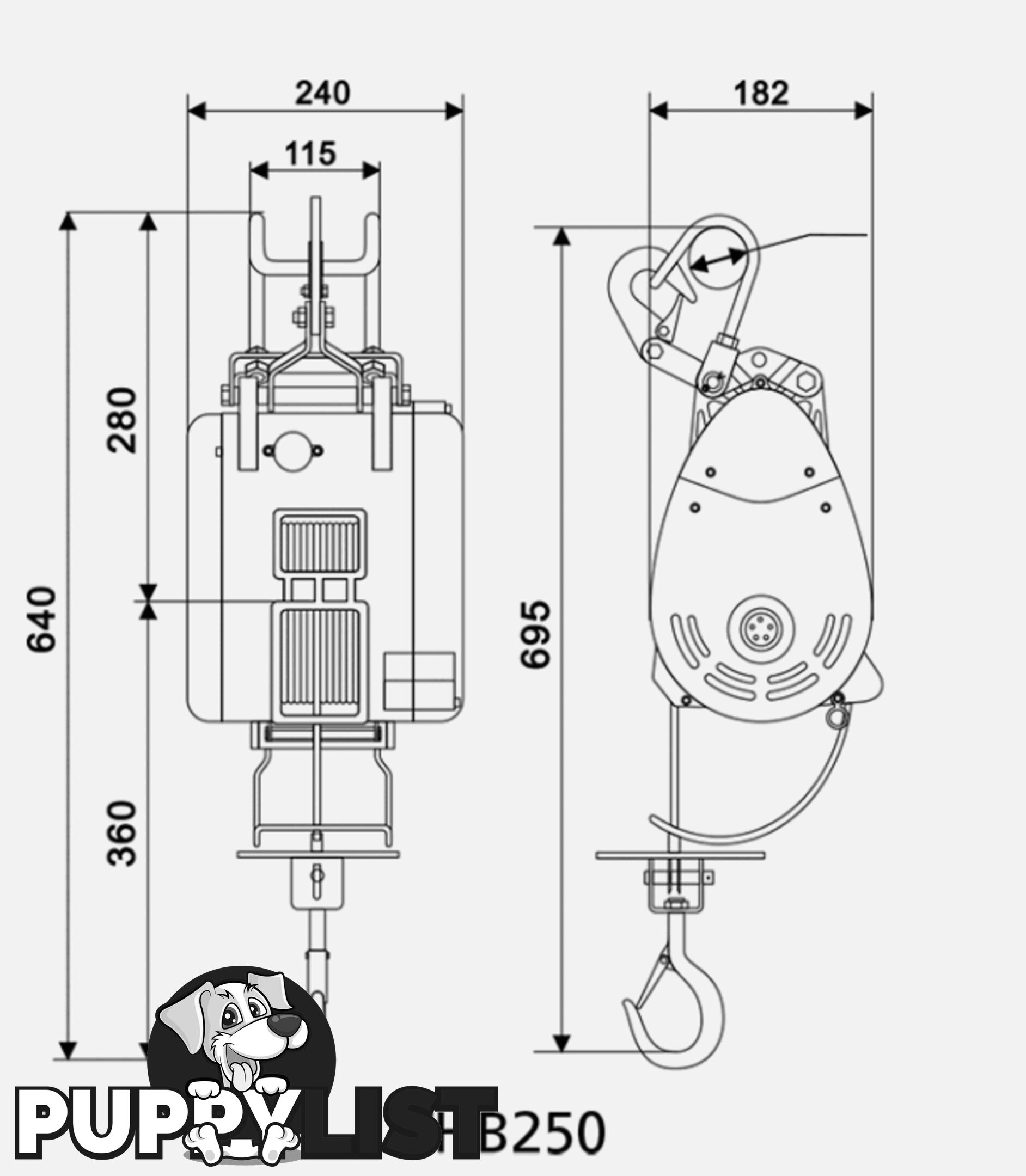 Compact Wire Rope Builders Hoists