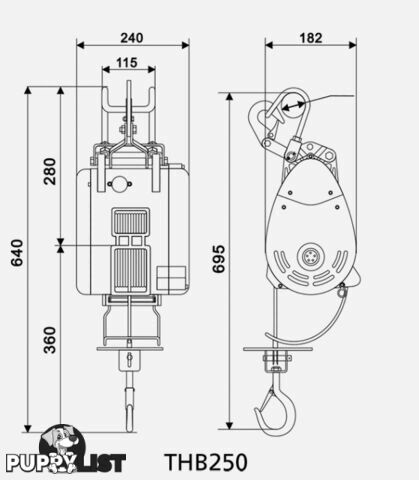 Compact Wire Rope Builders Hoists