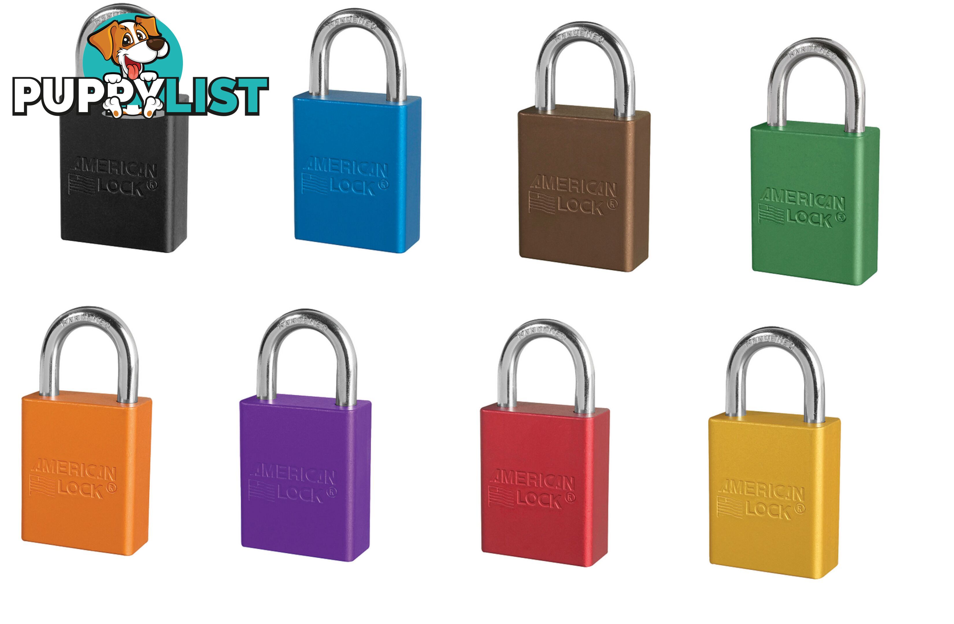 Anodized Aluminum Safety Padlock 38mm X 25mm Masterlock A1105_