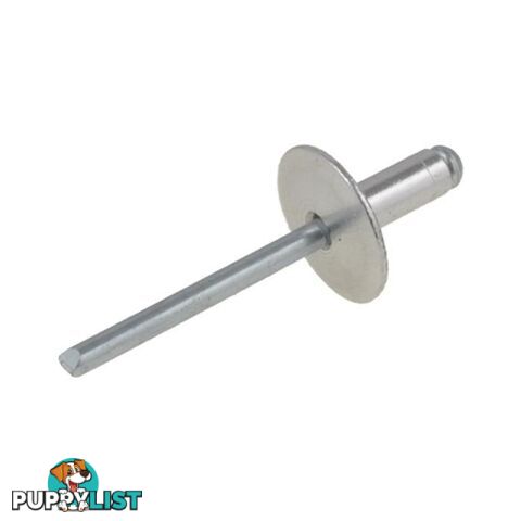 Blind Rivets Aluminium Large Flange & Steel Rivets  6-6 Bremick RPFAS0606I0 -Pkt:25