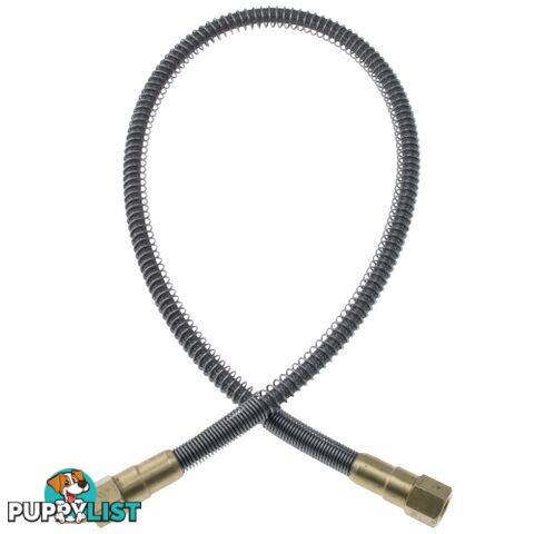 Gentec PTFE Lined High Pressure Flexible Hose Lead Stainless Steel 900mm 1/4" NPT