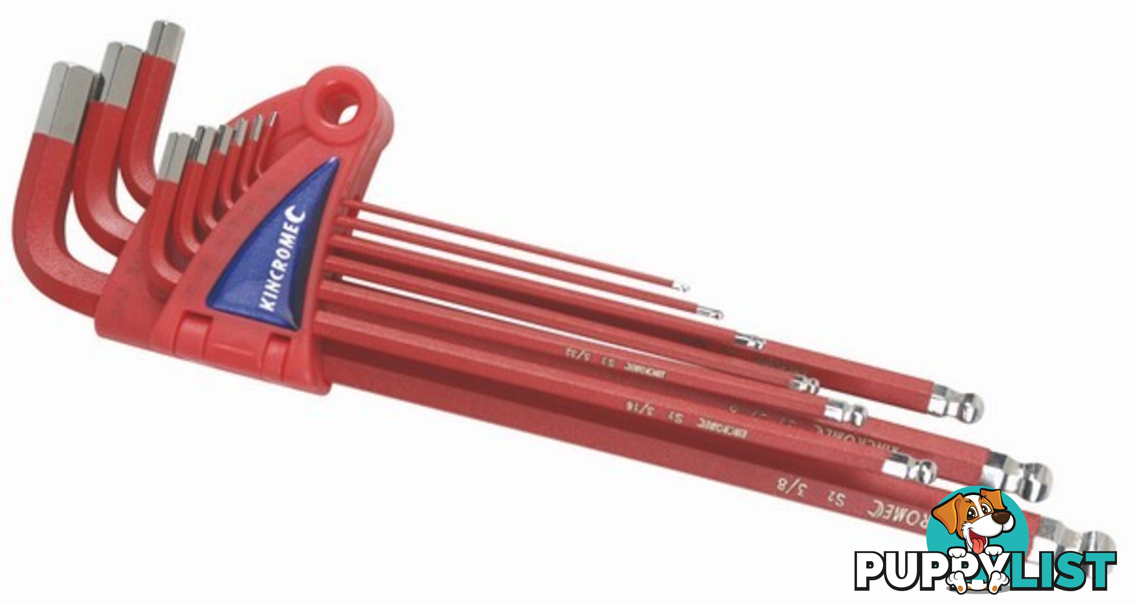 Ball Point Hex Key Set Long Series 9 Piece Kincrome Imperial K5042