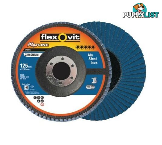 Flap Disc Zirconium Steel/Inox 125mm 40 grit FlexOvit 9803040